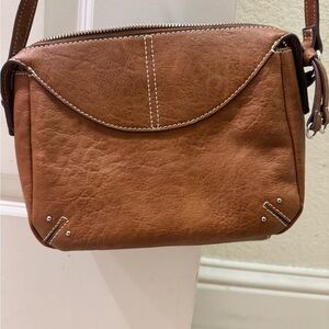 Market & Spruce Tan Leather Crossbody Bag